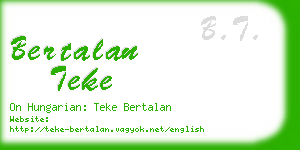 bertalan teke business card